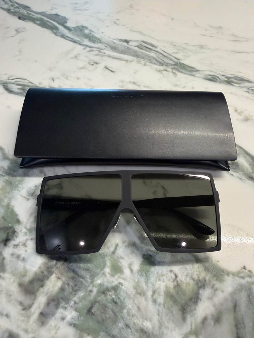 Saint Laurent Black Shield Sunglasses Betty Model SL182